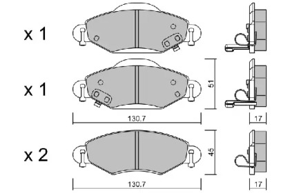 Комплект тормозных колодок AISIN BPTO-1003